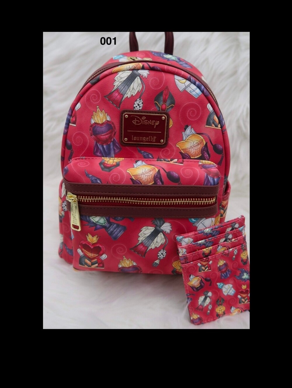 Loungefly Disney Villains Perfume Bottles Backpack Cardholder Bag Set NWT